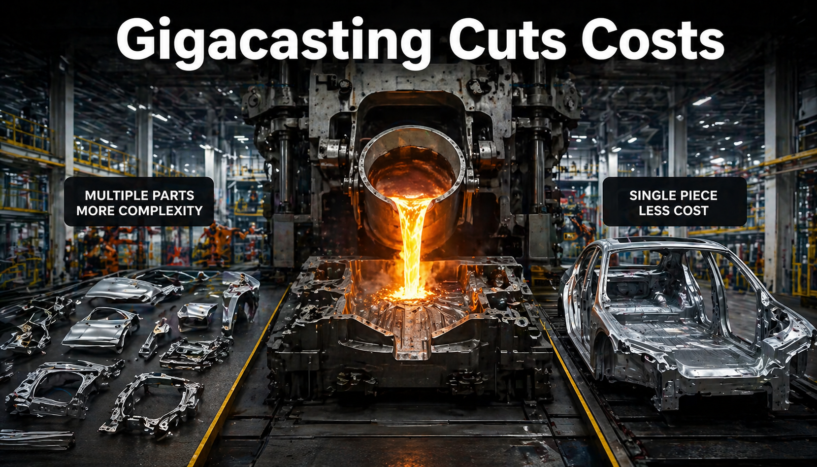 Tesla's New 'Gigacasting' Magic Trick: Cutting Production Costs and Making Cars with a Swish!